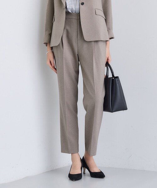 セール】【洗える／通勤／スーツ】メランジストレッチ テーパード