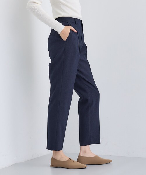 INDIVI（インディヴィ）の「【洗える／通勤／スーツ】メランジストレッチ テーパードパンツ（スーツパンツ・レディース・チャコールグレー/ブラウン系その他/ネイビー・42/40/38/36/34/19/15 /13/12/05/03）」の9枚目の写真