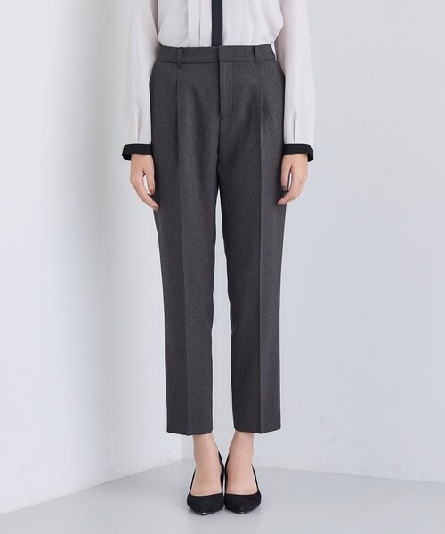 INDIVI（インディヴィ）の「【洗える／通勤／スーツ】メランジストレッチ テーパードパンツ（スーツパンツ・レディース・チャコールグレー/ブラウン系その他/ネイビー・42/40/38/36/34/19/15 /13/12/05/03）」の17枚目の写真