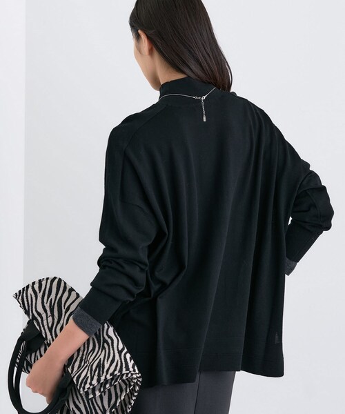 INDIVI（インディヴィ）の「【洗える／毛玉になりにくい】エクストラファインウール ハイネックニット（ニット/セーター・レディース・ブラック/ライトブルー/チャコール/ボルドー・05/13/15 /34/38）」の19枚目の写真