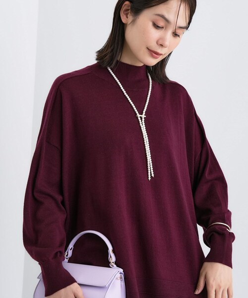 INDIVI（インディヴィ）の「【洗える／毛玉になりにくい】エクストラファインウール ハイネックニット（ニット/セーター・レディース・ブラック/ライトブルー/チャコール/ボルドー・05/13/15 /34/38）」の22枚目の写真