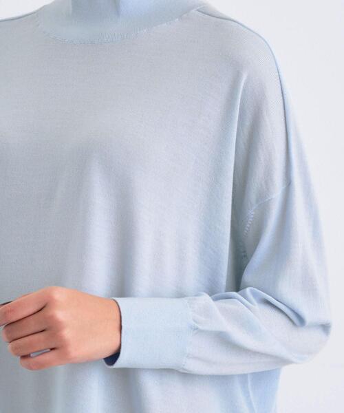 INDIVI（インディヴィ）の「【洗える／毛玉になりにくい】エクストラファインウール ハイネックニット（ニット/セーター・レディース・ブラック/ライトブルー/チャコール/ボルドー・05/13/15 /34/38）」の12枚目の写真