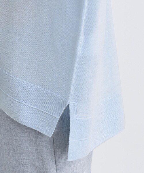 INDIVI（インディヴィ）の「【洗える／毛玉になりにくい】エクストラファインウール ハイネックニット（ニット/セーター・レディース・ブラック/ライトブルー/チャコール/ボルドー・05/13/15 /34/38）」の13枚目の写真