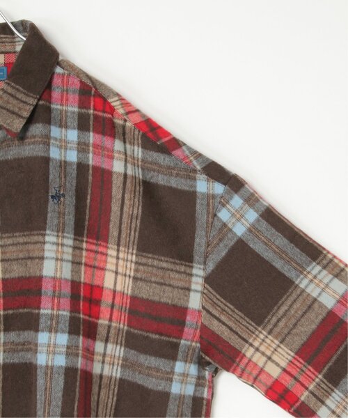 BEVERLY HILLS POLO CLUB（ビバリーヒルズポロクラブ）の「BEVERLY HILLS POLO CLUB シャギーチェックシャツジャケット（シャツ/ブラウス・レディース・レッド/パープル/グレー/ブラウン・M）」の9枚目の写真