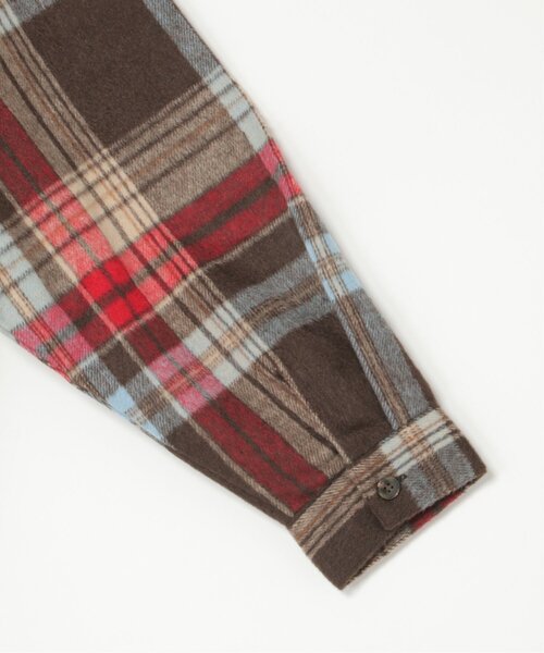 BEVERLY HILLS POLO CLUB（ビバリーヒルズポロクラブ）の「BEVERLY HILLS POLO CLUB シャギーチェックシャツジャケット（シャツ/ブラウス・レディース・レッド/パープル/グレー/ブラウン・M）」の10枚目の写真