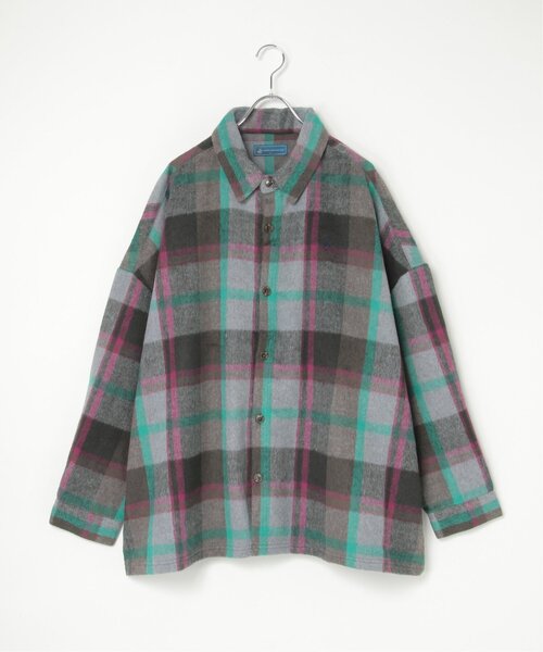 BEVERLY HILLS POLO CLUB（ビバリーヒルズポロクラブ）の「BEVERLY HILLS POLO CLUB シャギーチェックシャツジャケット（シャツ/ブラウス・レディース・レッド/パープル/グレー/ブラウン・M）」の22枚目の写真