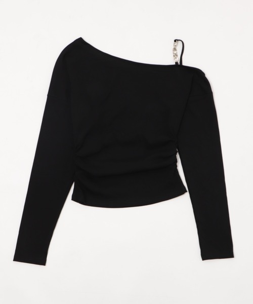 Figments（フィグメンツ）の「ショルダーベルトスクリーンロンＴ（Tシャツ/カットソー・レディース・ブラック/グレー・FREE）」の3枚目の写真