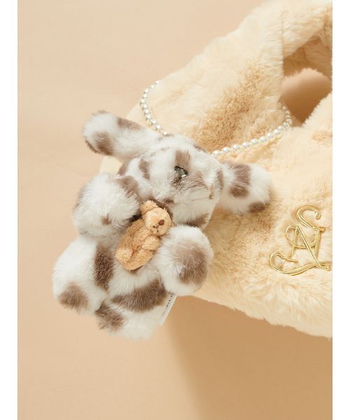 SNIDEL(スナイデル)の「モッフィーハグフレンドチャーム(キーケース/キーアクセサリー・レディース・アイボリー/ブラック/グレイッシュベージュ/レッド/ブラウン・F)」の1枚目の写真