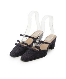 LILY BROWN | [L.B CANDY STOCK]ビジューリボンストラップミュール(パンプス)