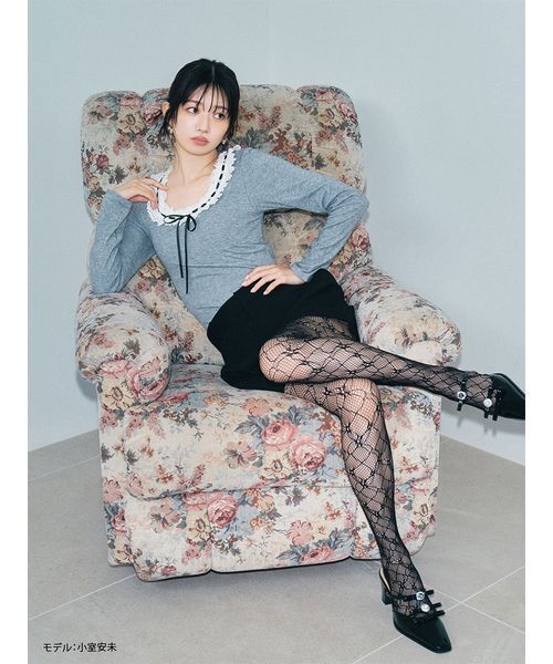 セール】[L.B CANDY STOCK]ビジューリボンストラップミュール