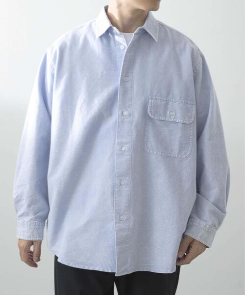 ITEMS URBANRESEARCH(アイテムズ アーバンリサーチ)の「ケミカルウォッシュオックスレギュラーカラーシャツ(シャツ/ブラウス・メンズ・ブラック/ブルー・MEDIUM/LARGE)」の3枚目の写真