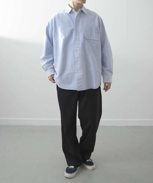 ITEMS URBANRESEARCH(アイテムズ アーバンリサーチ)の「ケミカルウォッシュオックスレギュラーカラーシャツ(シャツ/ブラウス・メンズ・ブラック/ブルー・MEDIUM/LARGE)」の6枚目の写真