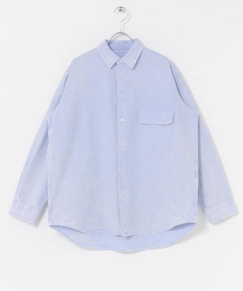 ITEMS URBANRESEARCH(アイテムズ アーバンリサーチ)の「ケミカルウォッシュオックスレギュラーカラーシャツ(シャツ/ブラウス・メンズ・ブラック/ブルー・MEDIUM/LARGE)」の7枚目の写真