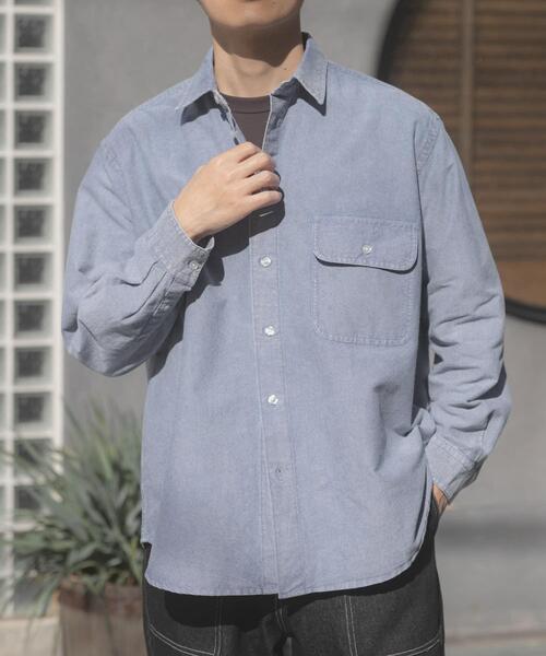 ITEMS URBANRESEARCH(アイテムズ アーバンリサーチ)の「ケミカルウォッシュオックスレギュラーカラーシャツ(シャツ/ブラウス・メンズ・ブラック/ブルー・MEDIUM/LARGE)」の13枚目の写真