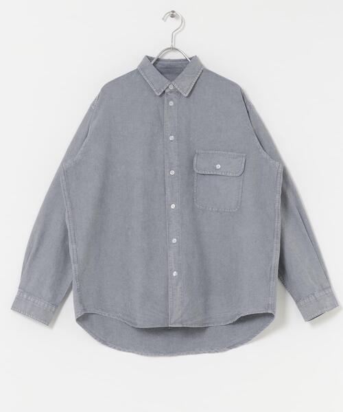 ITEMS URBANRESEARCH(アイテムズ アーバンリサーチ)の「ケミカルウォッシュオックスレギュラーカラーシャツ(シャツ/ブラウス・メンズ・ブラック/ブルー・MEDIUM/LARGE)」の15枚目の写真