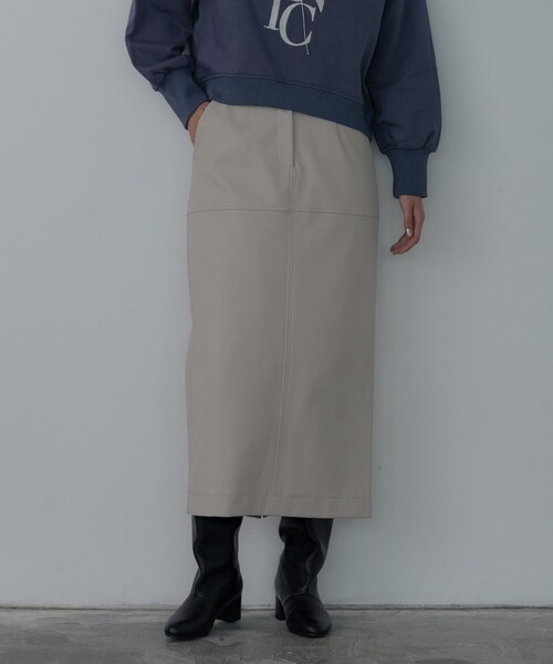 GALLEST（ギャレスト）の「【セットアップ対応】シンセティックレザースカート（スカート・レディース・ベージュ/ブラック・36/38/40）」の18枚目の写真