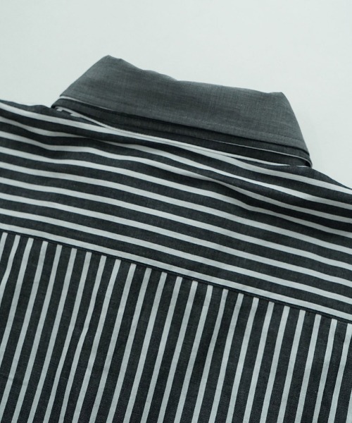 EGO TRIPPING（エゴトリッピング）の「ms6309-DOUBLESHIRT レイヤードシャツ(616602)（シャツ/ブラウス・メンズ・ブラック系その他/サックスブルー/ネイビー・48/46）」の16枚目の写真