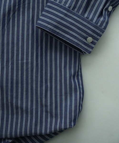 EGO TRIPPING（エゴトリッピング）の「ms6309-DOUBLESHIRT レイヤードシャツ(616602)（シャツ/ブラウス・メンズ・ブラック系その他/サックスブルー/ネイビー・48/46）」の4枚目の写真