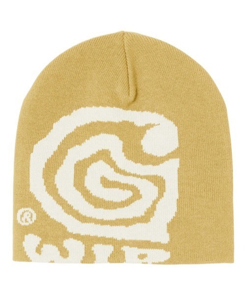 Carhartt WIP（カーハートダブリューアイピー）の「Carhartt WIP HELIX BEANIE（カーハートワークインプログレス ヘリックス ビーニー）（ニットキャップ/ビーニー・メンズ・ブラック系/イエロー系/グリーン系/パープル系・ONE SIZE）」の4枚目の写真