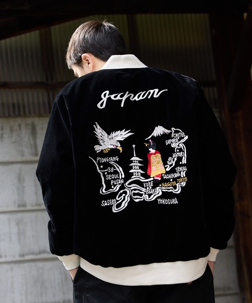 TAION（タイオン）の「TAION/タイオン リバーシブル 800FP 2WAY ダウンスカジャン（スカジャン・メンズ・ブラック系2/ネイビー系/ブラック系1/ブラック系3/ネイビー系1/ブラック系・M/L/XL）」の3枚目の写真