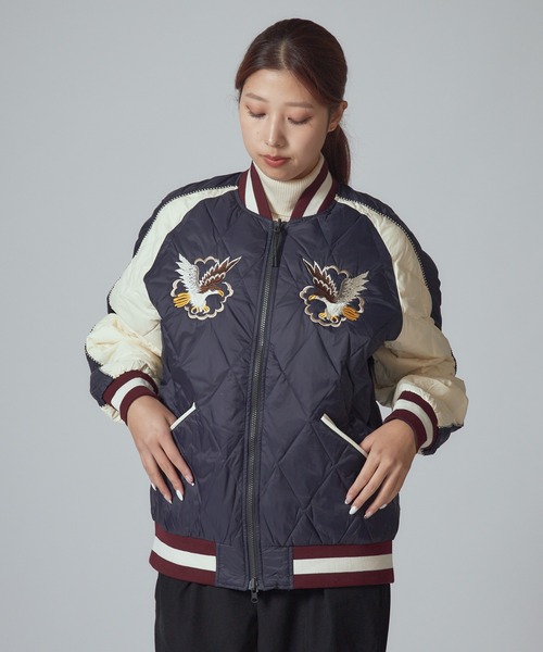 TAION/タイオン リバーシブル 800FP 2WAY ダウンスカジャン