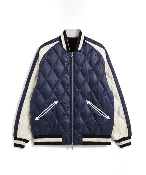 TAION（タイオン）の「TAION/タイオン リバーシブル 800FP 2WAY ダウンスカジャン（スカジャン・メンズ・ブラック系2/ネイビー系/ブラック系1/ブラック系3/ネイビー系1/ブラック系・M/L/XL）」の17枚目の写真