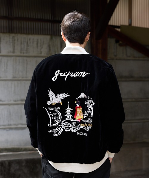 TAION（タイオン）の「TAION/タイオン リバーシブル 800FP 2WAY ダウンスカジャン（スカジャン・メンズ・ブラック系2/ネイビー系/ブラック系1/ブラック系3/ネイビー系1/ブラック系・M/L/XL）」の13枚目の写真