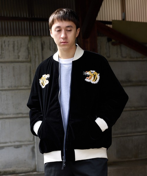 TAION（タイオン）の「TAION/タイオン リバーシブル 800FP 2WAY ダウンスカジャン（スカジャン・メンズ・ブラック系2/ネイビー系/ブラック系1/ブラック系3/ネイビー系1/ブラック系・M/L/XL）」の9枚目の写真