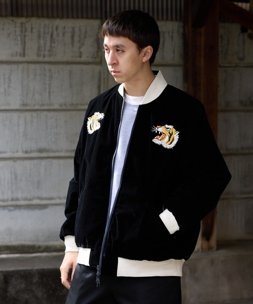 TAION（タイオン）の「TAION/タイオン リバーシブル 800FP 2WAY ダウンスカジャン（スカジャン・メンズ・ブラック系2/ネイビー系/ブラック系1/ブラック系3/ネイビー系1/ブラック系・M/L/XL）」の11枚目の写真