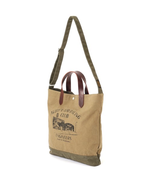 AVIREX(アヴィレックス)の「COATING CANVAS SHOULDER BAG "AARC GARAGE" / コーティング キャンバス ショルダーバッグ アヴィレックスエアーレーシングガレージ / AVIREX / アヴィレックス(ショルダーバッグ・メンズ・オリーブ・FREE)」の6枚目の写真