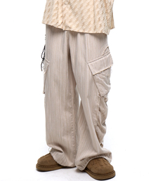 RSSC（アールエスエスシー）の「WRINKLE MIXED STRIPE CARGO PANTS - BEIGE（スウェットパンツ）」