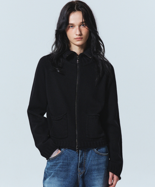 NICK&NICOLE（ニックアンドニコール）の「NICOLE JAQUARD KNIT CARDIGAN_BLACK（カーディガン/ボレロ・レディース・その他・FREE）」の2枚目の写真