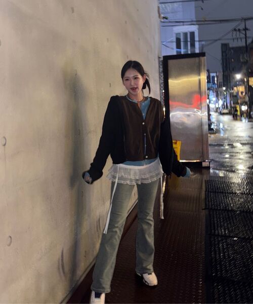 NICK&NICOLE（ニックアンドニコール）の「NICOLE JAQUARD KNIT CARDIGAN_BLACK（カーディガン/ボレロ・レディース・その他・FREE）」の7枚目の写真