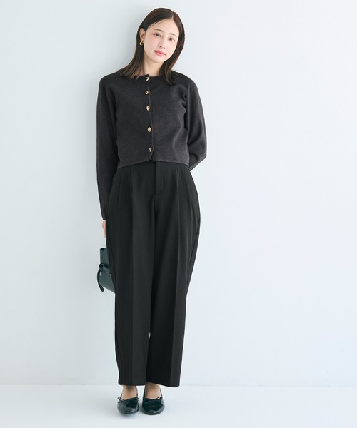 coca(coca)(コカ)の「金ボタンニットカーディガン(カーディガン/ボレロ・レディース・アイボリー/チャコール・L/M/S)」の5枚目の写真
