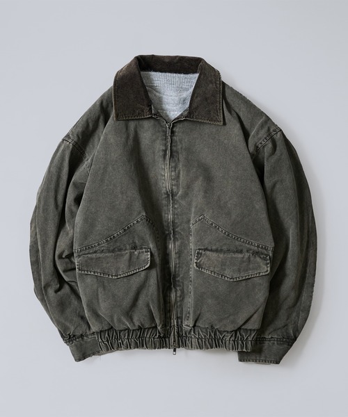 EPNK（イーピーエヌケー）の「Corduroy Collar Tucked Duck Jacket / コーデュロイカラータックダックジャケット（ブルゾン・メンズ・ブラウン/ネイビー/カーキ・SMALL/MEDIUM/LARGE）」の2枚目の写真