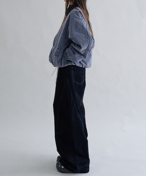 EPNK（イーピーエヌケー）の「Corduroy Collar Tucked Duck Jacket / コーデュロイカラータックダックジャケット（ブルゾン・メンズ・ブラウン/ネイビー/カーキ・SMALL/MEDIUM/LARGE）」の11枚目の写真