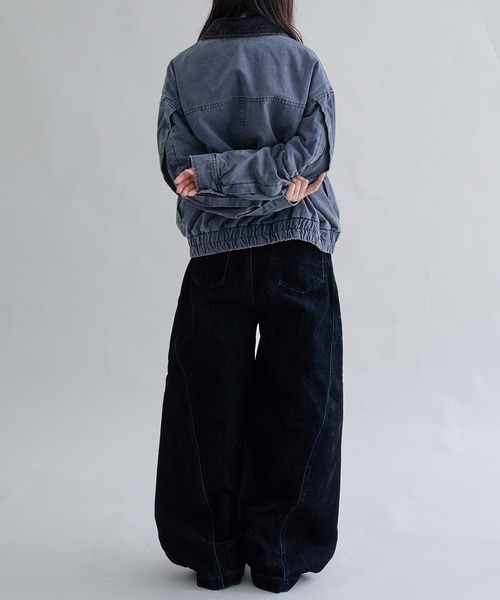 EPNK（イーピーエヌケー）の「Corduroy Collar Tucked Duck Jacket / コーデュロイカラータックダックジャケット（ブルゾン・メンズ・ブラウン/ネイビー/カーキ・SMALL/MEDIUM/LARGE）」の12枚目の写真