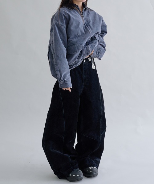 EPNK（イーピーエヌケー）の「Corduroy Collar Tucked Duck Jacket / コーデュロイカラータックダックジャケット（ブルゾン・メンズ・ブラウン/ネイビー/カーキ・SMALL/MEDIUM/LARGE）」の14枚目の写真