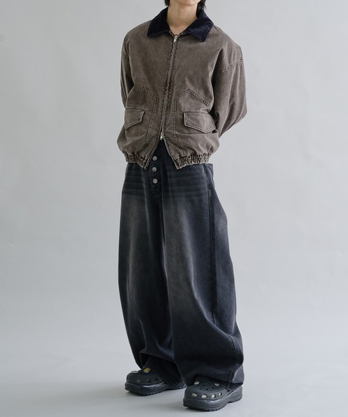 EPNK（イーピーエヌケー）の「Corduroy Collar Tucked Duck Jacket / コーデュロイカラータックダックジャケット（ブルゾン・メンズ・ブラウン/ネイビー/カーキ・SMALL/MEDIUM/LARGE）」の21枚目の写真