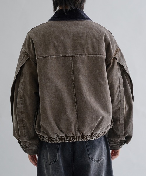 EPNK（イーピーエヌケー）の「Corduroy Collar Tucked Duck Jacket / コーデュロイカラータックダックジャケット（ブルゾン・メンズ・ブラウン/ネイビー/カーキ・SMALL/MEDIUM/LARGE）」の17枚目の写真