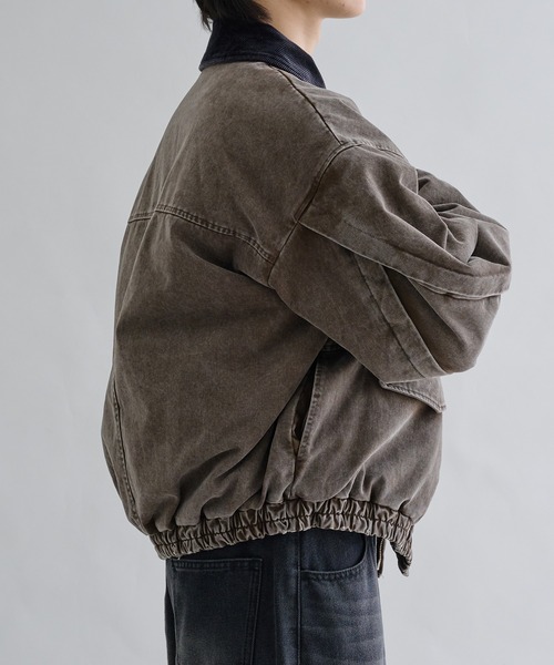 EPNK（イーピーエヌケー）の「Corduroy Collar Tucked Duck Jacket / コーデュロイカラータックダックジャケット（ブルゾン・メンズ・ブラウン/ネイビー/カーキ・SMALL/MEDIUM/LARGE）」の18枚目の写真