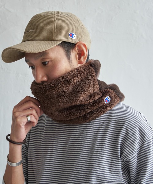 Champion(チャンピオン)の「Champion 2フェイスネックウォーマー(マフラー・メンズ・アイボリー/グレイッシュベージュ/チャコール/ダークブラウン・FREE)」の12枚目の写真
