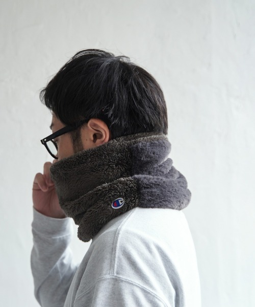 Champion(チャンピオン)の「Champion 2フェイスネックウォーマー(マフラー・メンズ・アイボリー/グレイッシュベージュ/チャコール/ダークブラウン・FREE)」の21枚目の写真