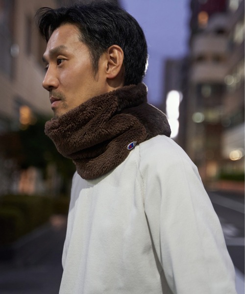 Champion(チャンピオン)の「Champion 2フェイスネックウォーマー(マフラー・メンズ・アイボリー/グレイッシュベージュ/チャコール/ダークブラウン・FREE)」の10枚目の写真