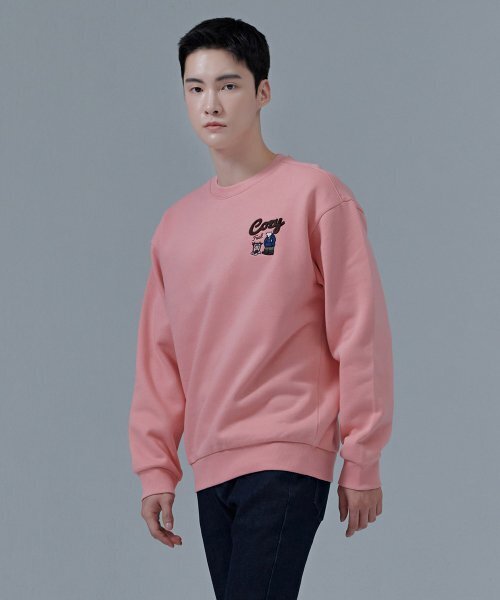 CHASECULT（チェイスカルト）の「共用ブークルキャラクター裏起毛マンツーマンTシャツ-CFRU5123D0P（スウェット・レディース・PINK・100/105/90/95）」の2枚目の写真