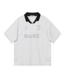 BAUF（バウフ）の「HAUSストライプジャージTシャツ[グレー]（Tシャツ/カットソー）」