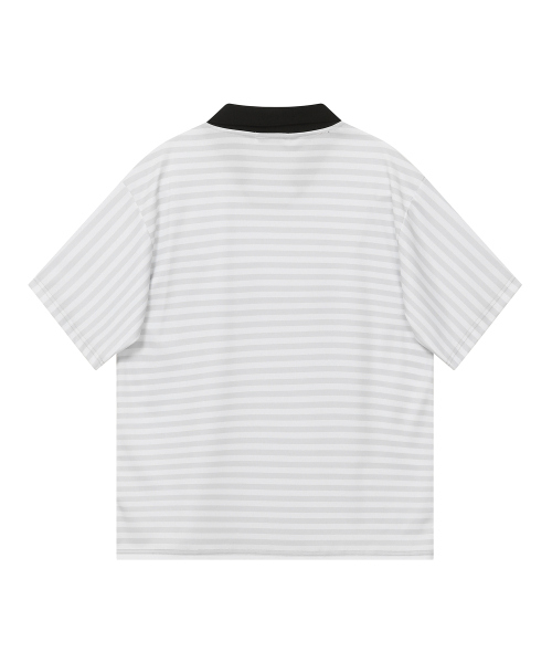 BAUF（バウフ）の「HAUSストライプジャージTシャツ[グレー]（Tシャツ/カットソー・レディース・その他・MEDIUM/LARGE）」の2枚目の写真