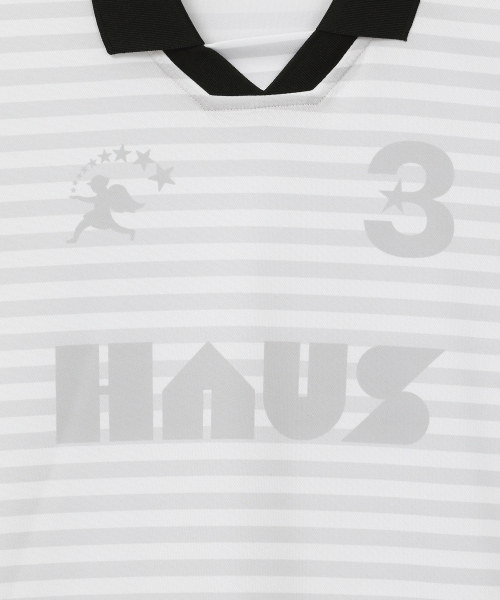BAUF（バウフ）の「HAUSストライプジャージTシャツ[グレー]（Tシャツ/カットソー・レディース・その他・MEDIUM/LARGE）」の4枚目の写真