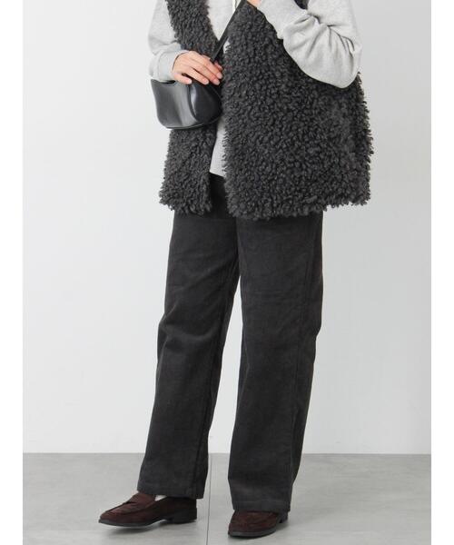 Lugnoncure(ルノンキュール)の「コーデュロイパンツ(その他パンツ・レディース・チャコールグレー/ベージュ/オフホワイト・M/L)」の1枚目の写真