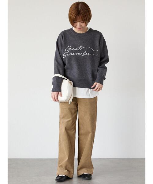 Lugnoncure(ルノンキュール)の「コーデュロイパンツ(その他パンツ・レディース・チャコールグレー/ベージュ/オフホワイト・M/L)」の7枚目の写真